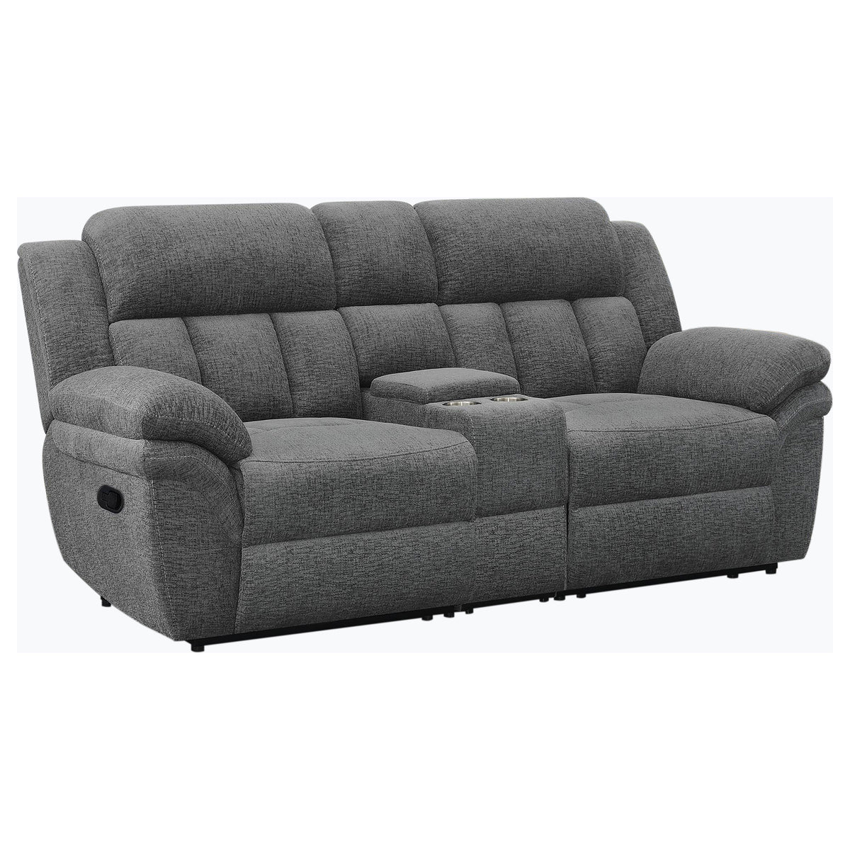Bahrain Reclining Sectional, Sofa, Loveseat, Glider Recliner & Home Theater Seating - Reclining Loveseat with Console / Manual