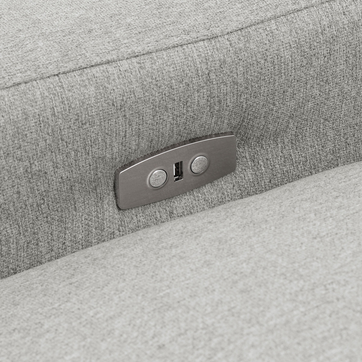 Collins Modular Power Reclining Sectional, Sofa & Theater Seating - Grey Fabric with Black Legs
