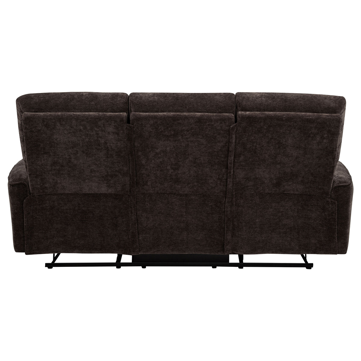 Navarro Reclining Sofa, Loveseat & Glider Recliner - Channel-Tufted Dark Brown Chenille Living Room Sets โ view 16