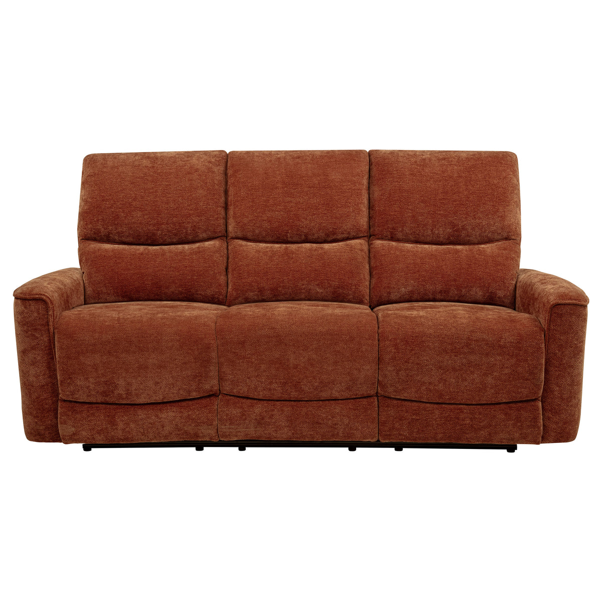 Navarro Reclining Sofa, Loveseat & Glider Recliner - Burnt Orange Chenille with Channel-Tufted Backs – view 13