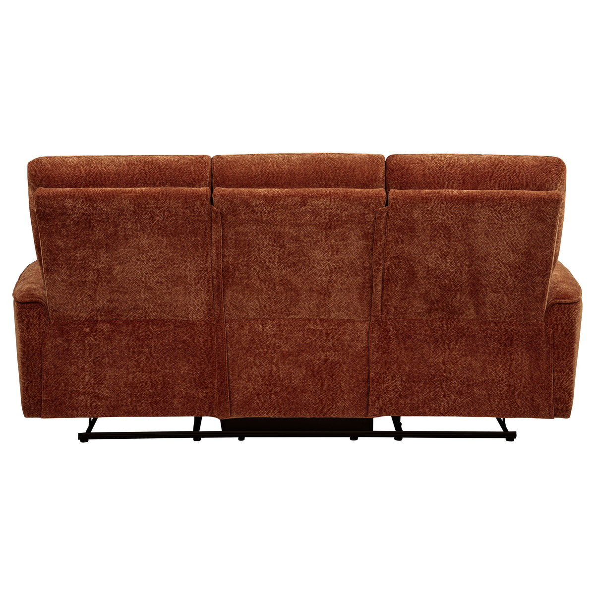 Navarro Reclining Sofa, Loveseat & Glider Recliner - Burnt Orange Chenille with Channel-Tufted Backs – view 15
