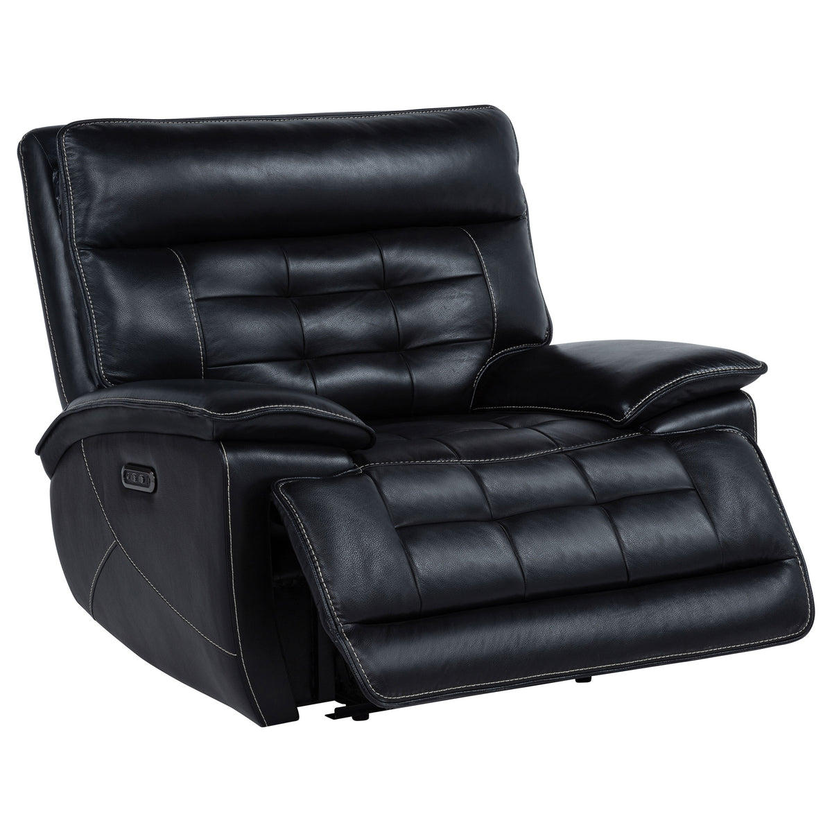 Hewitt Dual Power Recliner - Black Top Grain Leather with Power Headrest & USB-A/USB-C Charging – view 4