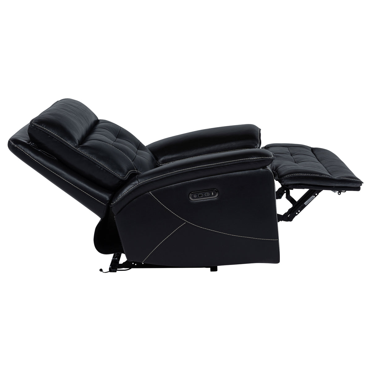 Hewitt Dual Power Recliner - Black Top Grain Leather with Power Headrest & USB-A/USB-C Charging – view 7