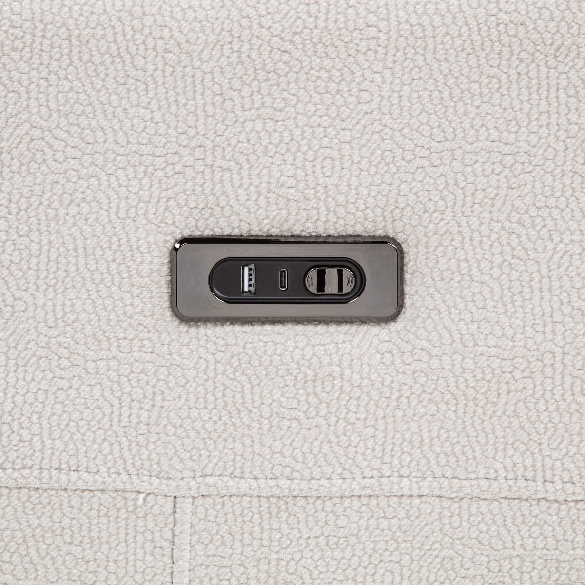 Kennett Power Reclining Sofa, Loveseat & Recliner - Ivory Chenille with USB-A & USB-C Charging – view 16