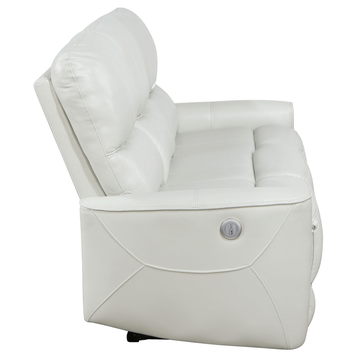 Greenfield Power Reclining Sofa, Loveseat & Recliner - Dove Grey Leatherette with USB Switch Panel – view 10