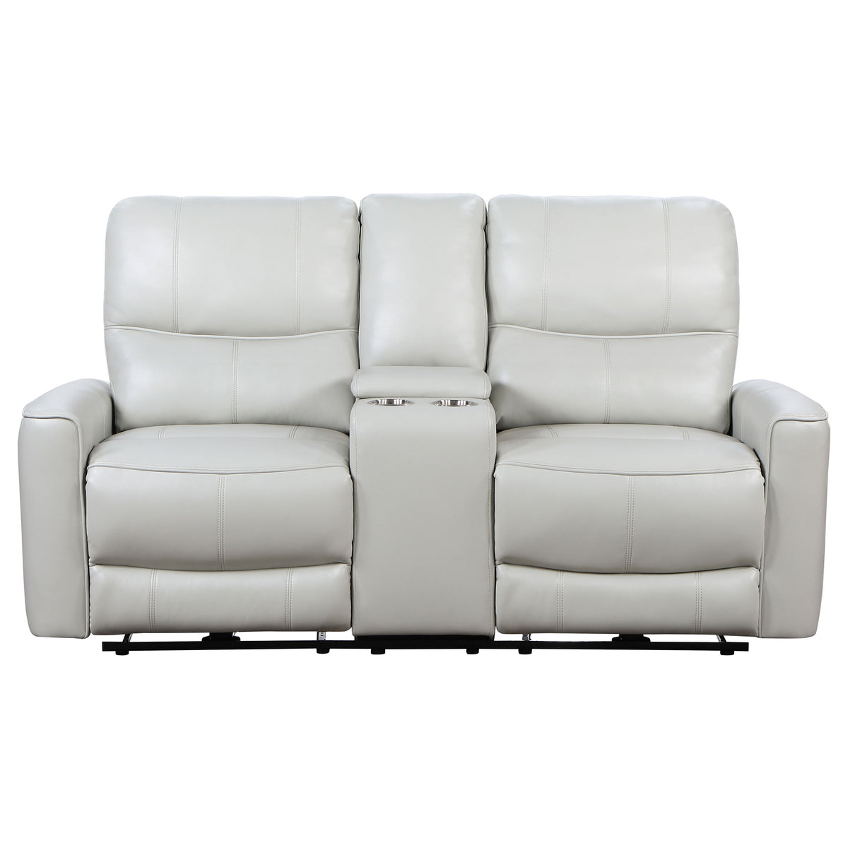 Greenfield Power Reclining Sofa, Loveseat & Recliner - Dove Grey Leatherette with USB Switch Panel – view 19
