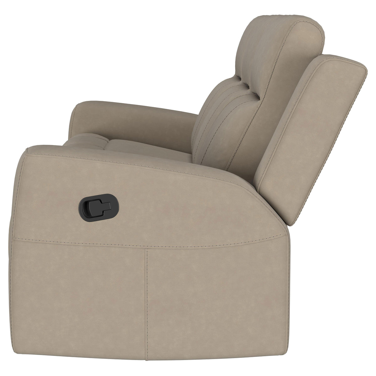 Brentwood Reclining Sofa, Loveseat & Rocker Recliner - Taupe Suede-Like Fabric with Track Arms – view 9