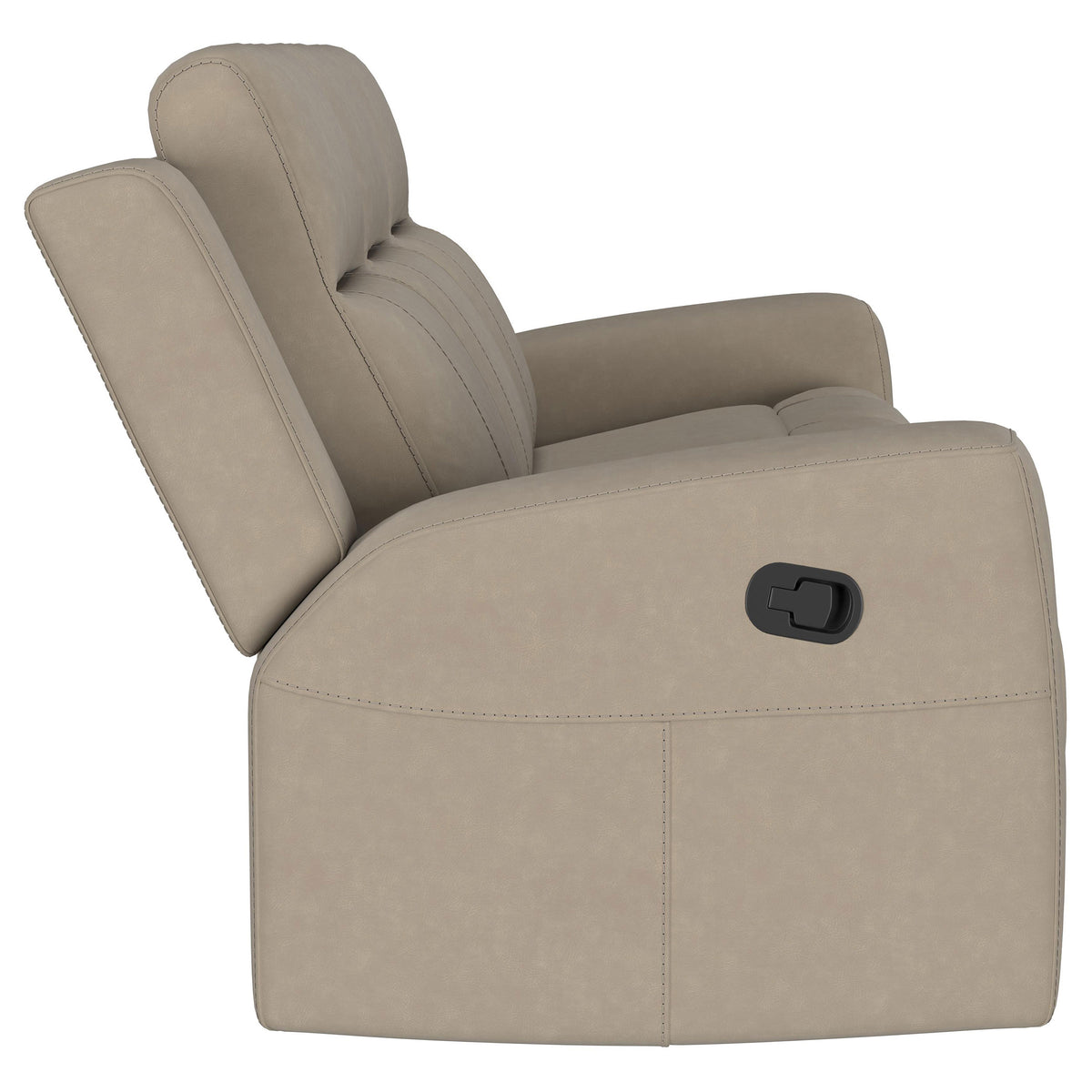 Brentwood Reclining Sofa, Loveseat & Rocker Recliner - Taupe Suede-Like Fabric with Track Arms – view 13
