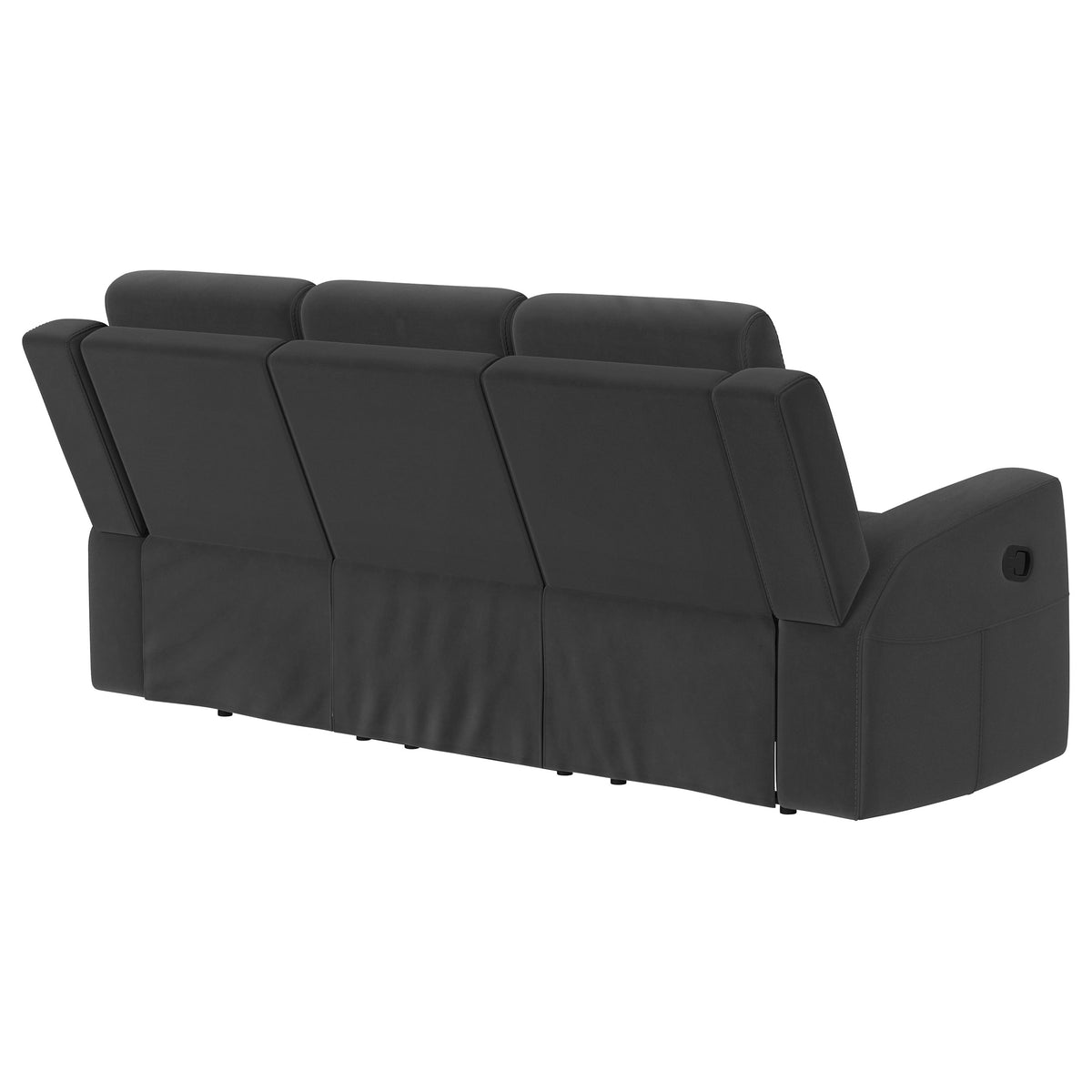 Brentwood Reclining Sofa, Loveseat & Rocker Recliner - Dark Charcoal Suede-Like Motion Living Room Sets – view 13