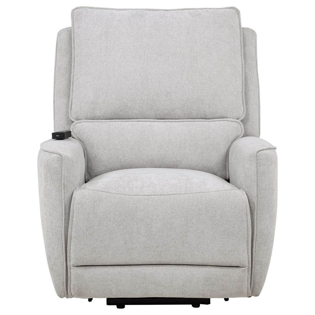 Sylmar Dual Power Lift Recliner - Adjustable Headrest, USB-A & USB-C in Dove Grey Chenille – view 6