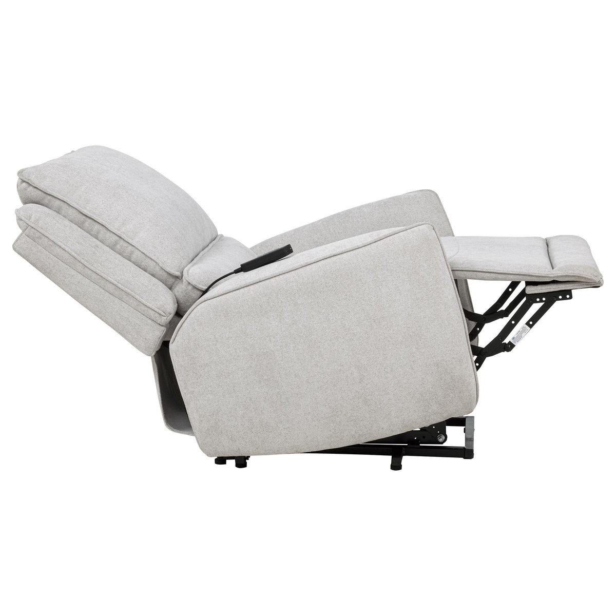 Sylmar Dual Power Lift Recliner - Adjustable Headrest, USB-A & USB-C in Dove Grey Chenille – view 11