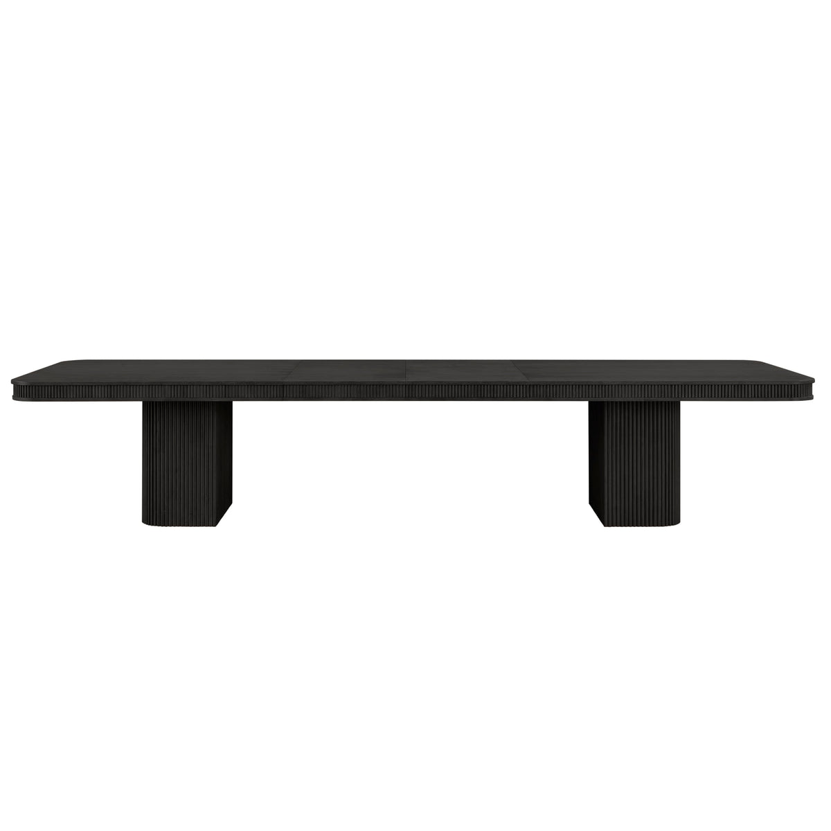 Dinsmore 160" Mid Century Modern Fluted Rectangle Dining Table - room setting