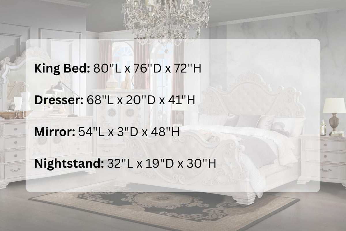 Santa Monica White Bedroom Set — Queen & King — product view 5