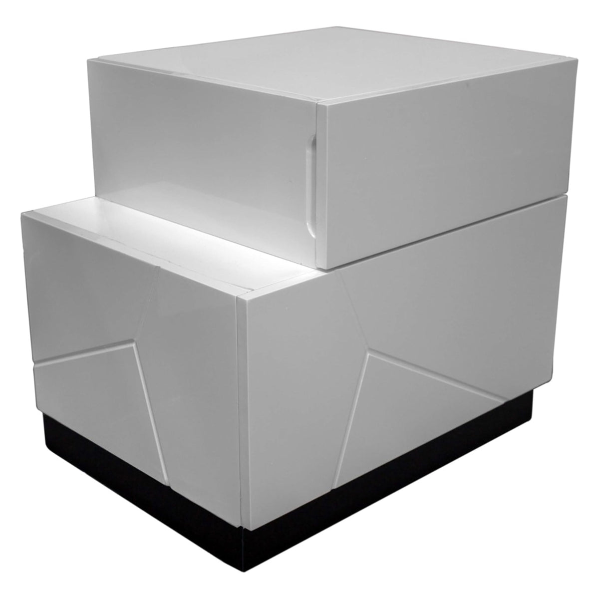Berlin 5-Piece Modern Bedroom Set with Bed, Queen, 54" 4-Drawer Dresser with Left-Side Cabinet & 2… - back view
