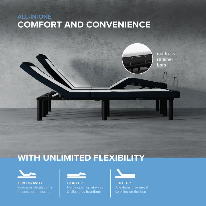 12" Copper Gel Memory Foam Mattress & Wireless Adjustable Base Set – image 3