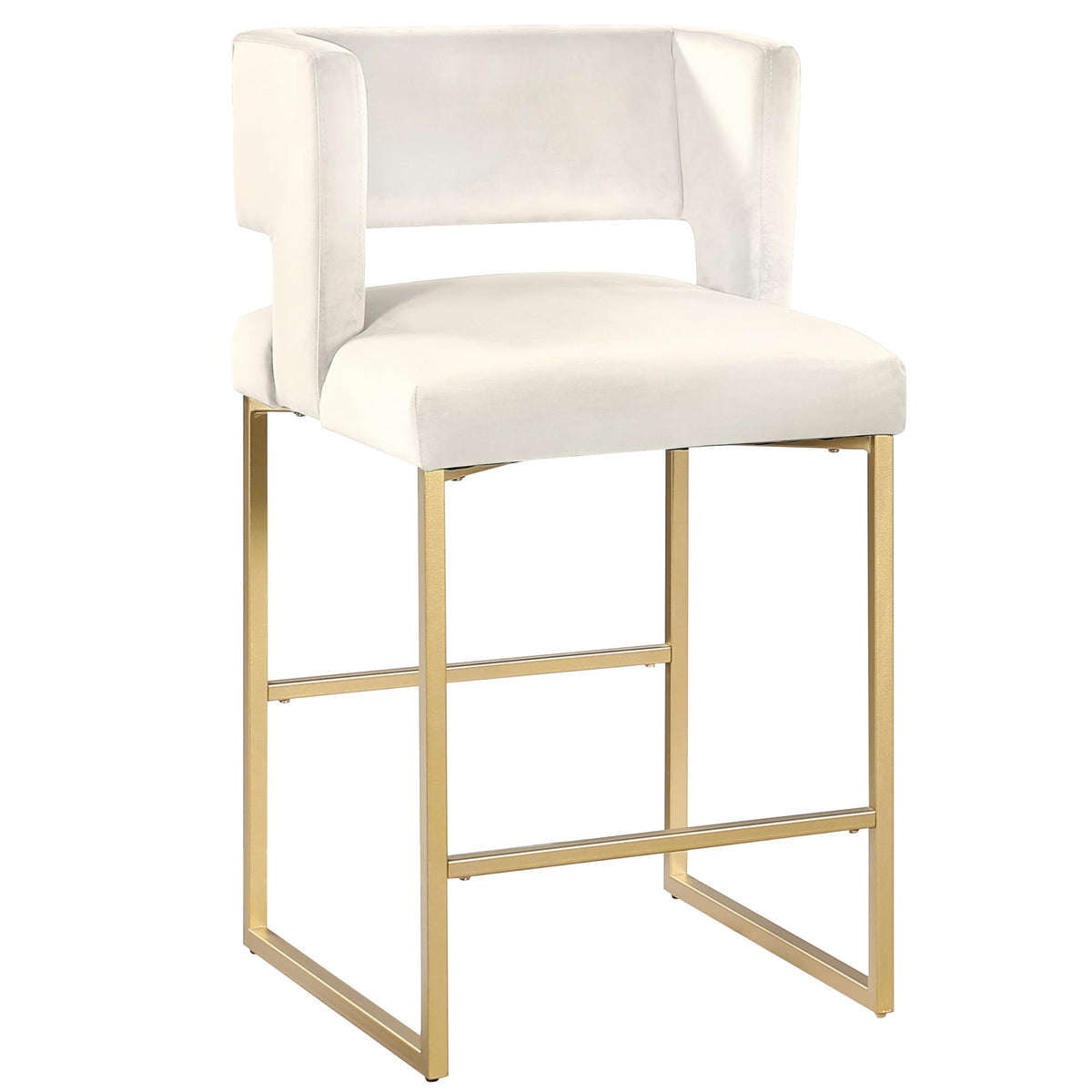 Leonard 36" Velvet Counter Height Stool - detail view