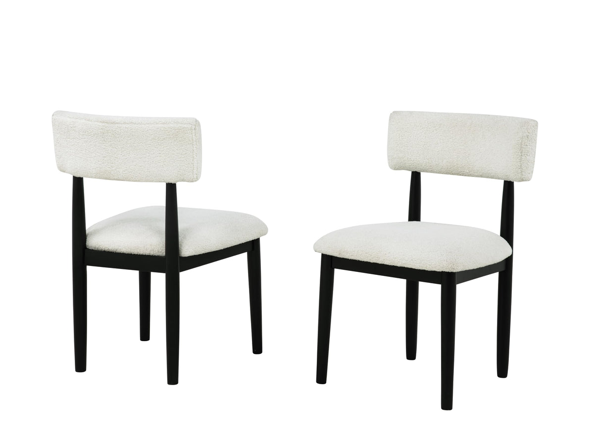 Yvetta Upholstered Cushion Fabric Mid-Century Modern Dining Chairs