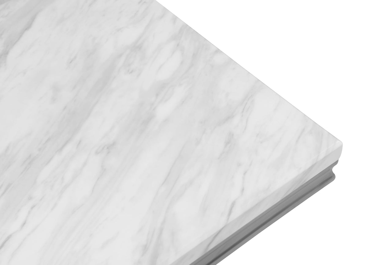 Lexington Rectangle Faux Marble Sofa Table - detail view