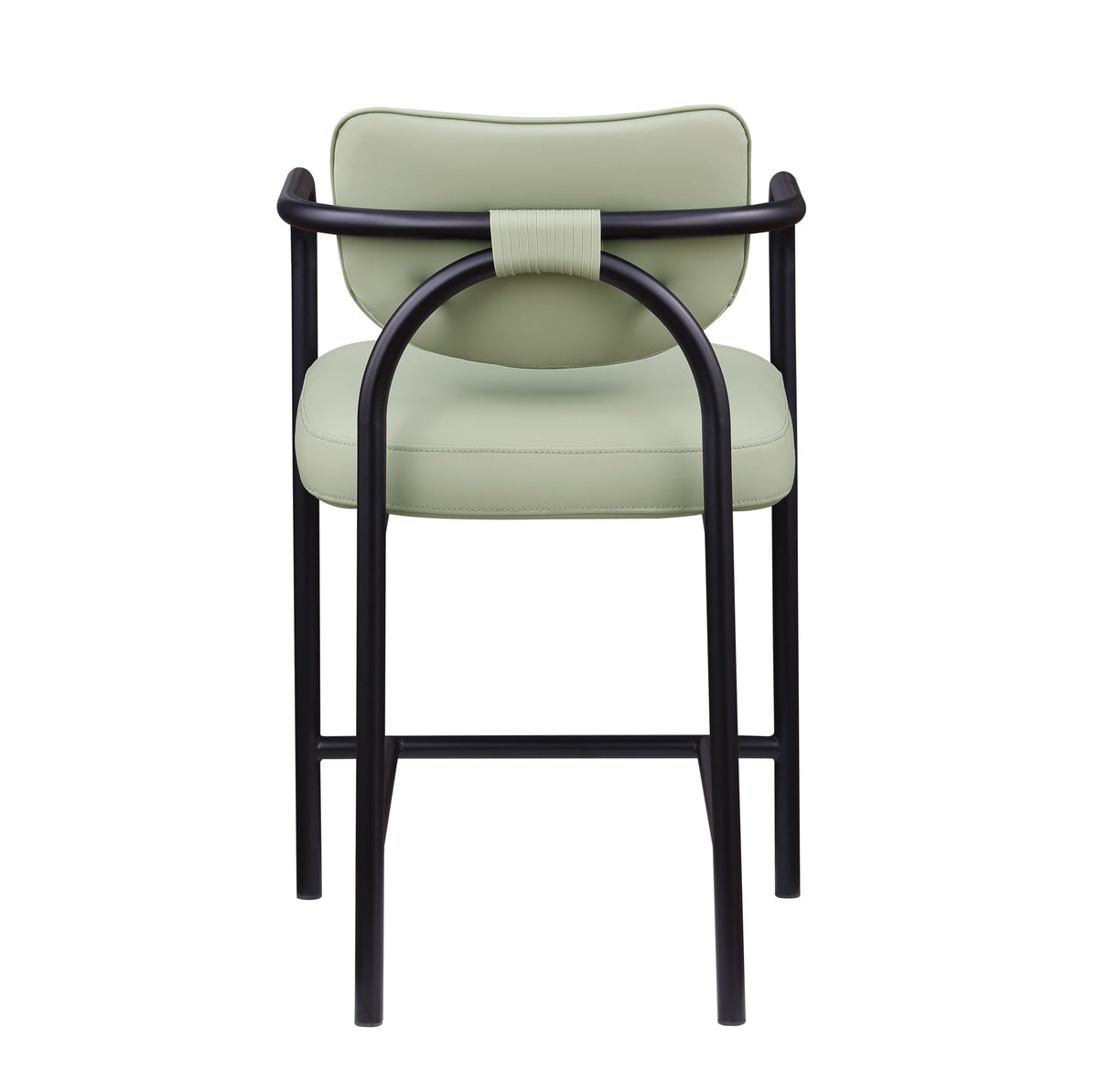 Recency Mid-Century Modern Counter Height Stool in Soft Sage - detail view