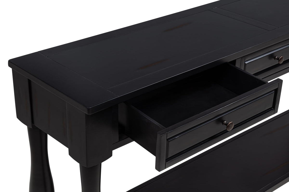 Delphina 63" Rectangular Transitional Console Table - detail view