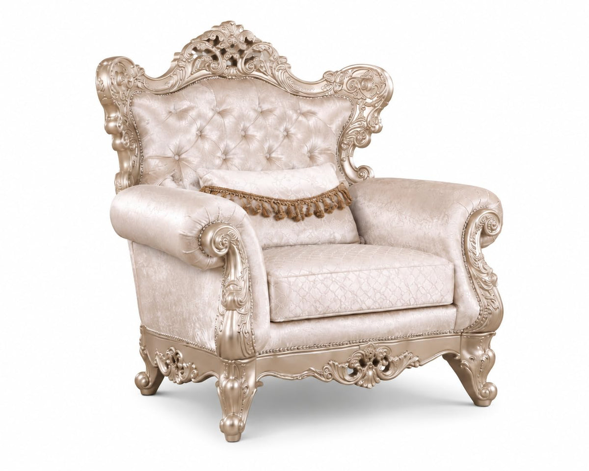 Emily Beige Accent Chair — product image 2