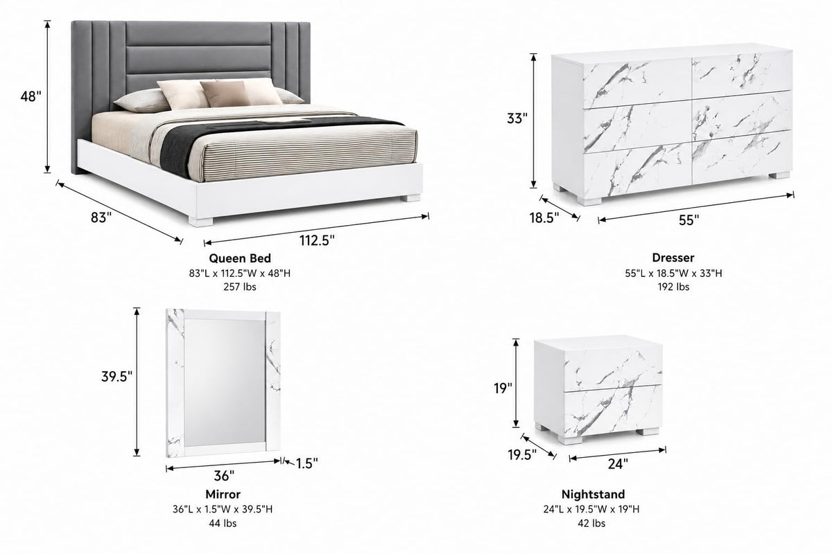Velasca bedroom set detail