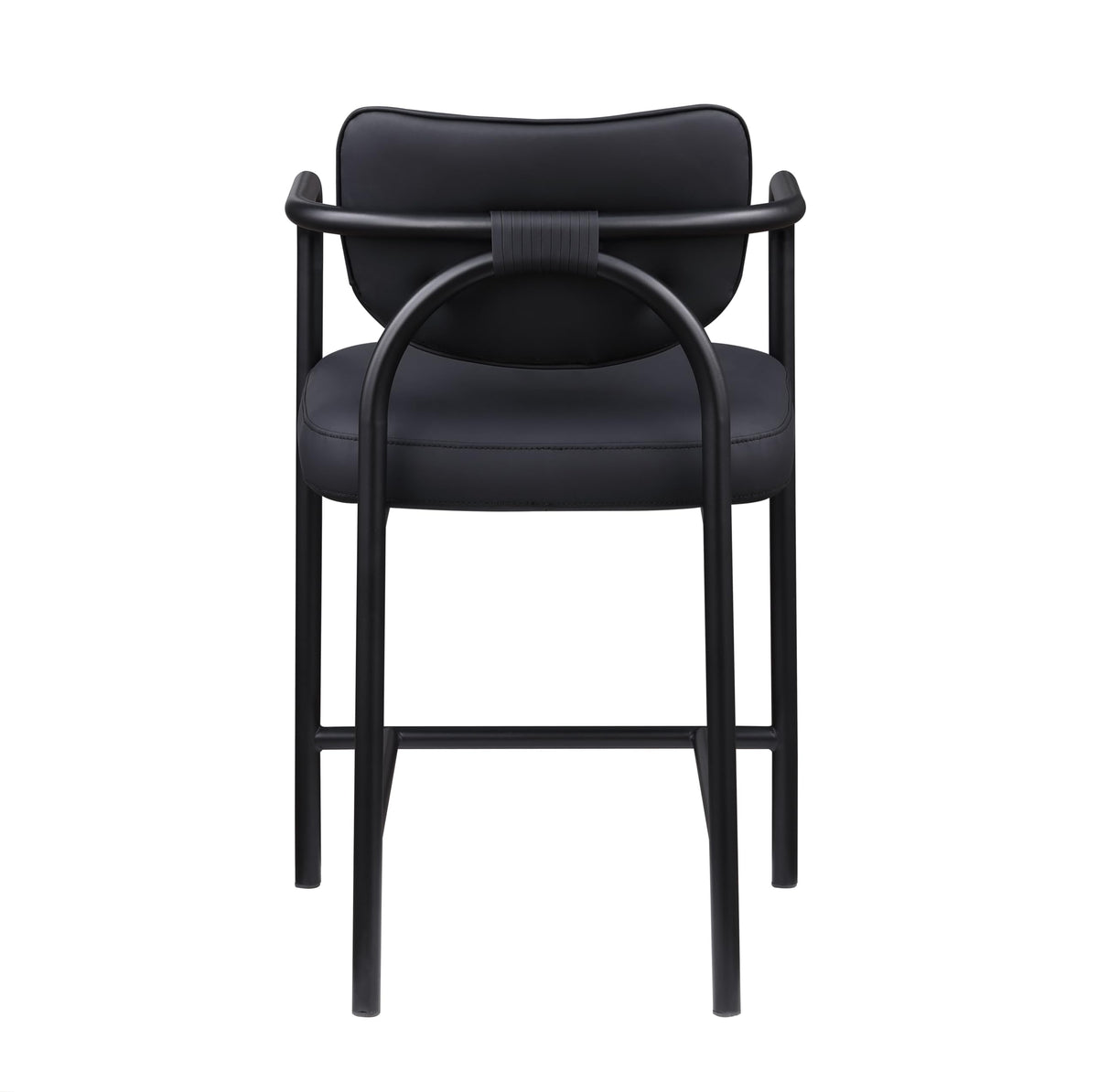Recency Mid-Century Modern Counter Height Stool in Ink - detail view