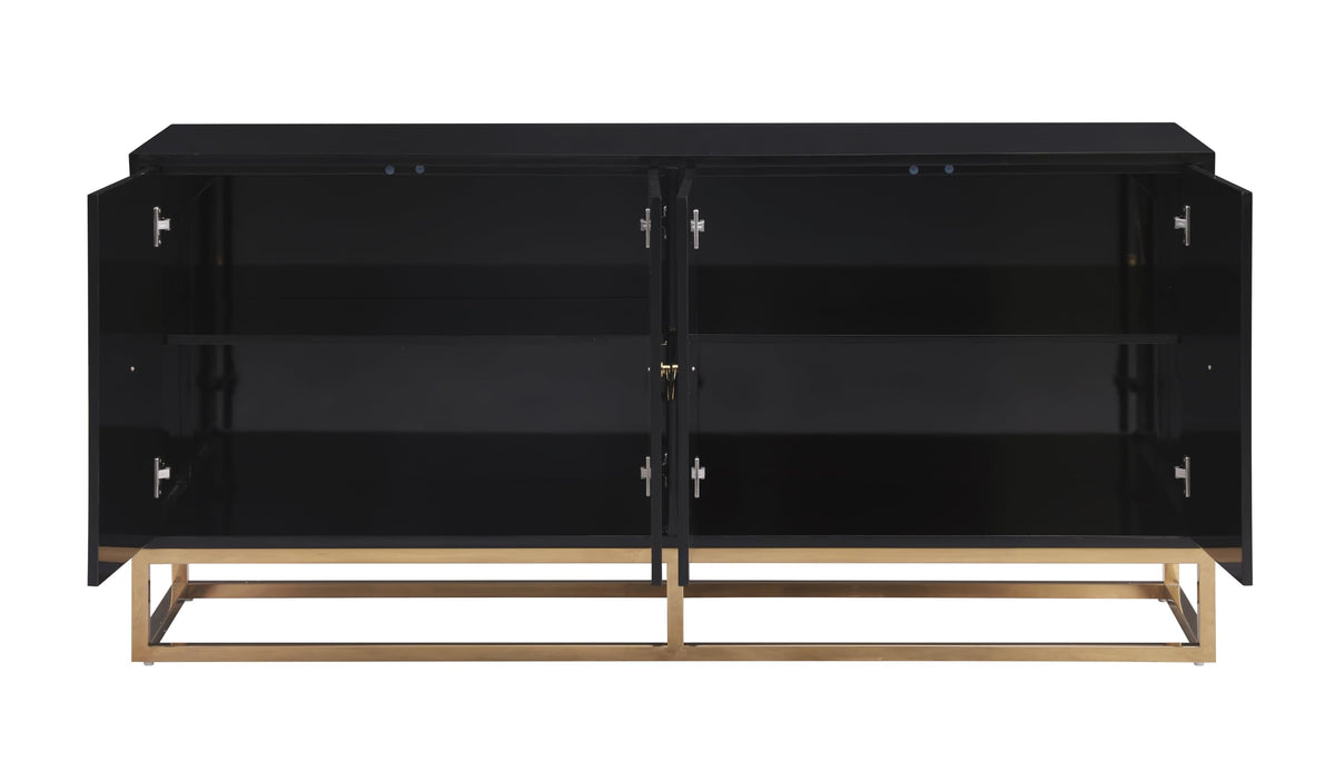 Tabitha 64" Modern Lacquer Sideboard Buffet Cabinet - back view