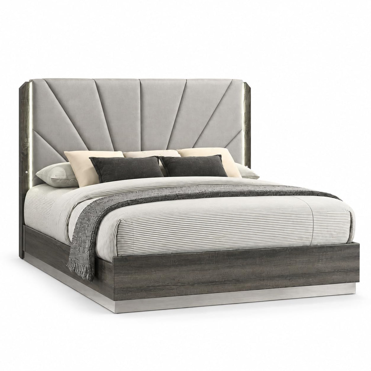 Venice Stone Gray Bedroom Set β Queen & King β product view 3