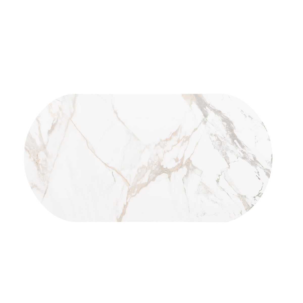 Trandell 51" High Modern Glam Faux Marble Top 5-Drawer Chest - close-up