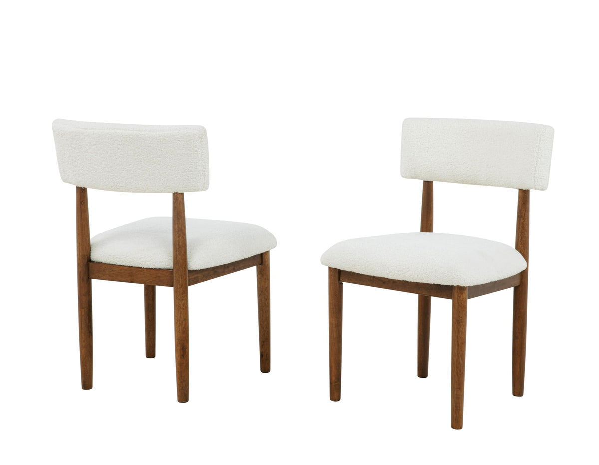 Yvetta Upholstered Cushion Fabric Mid-Century Modern Dining Chairs