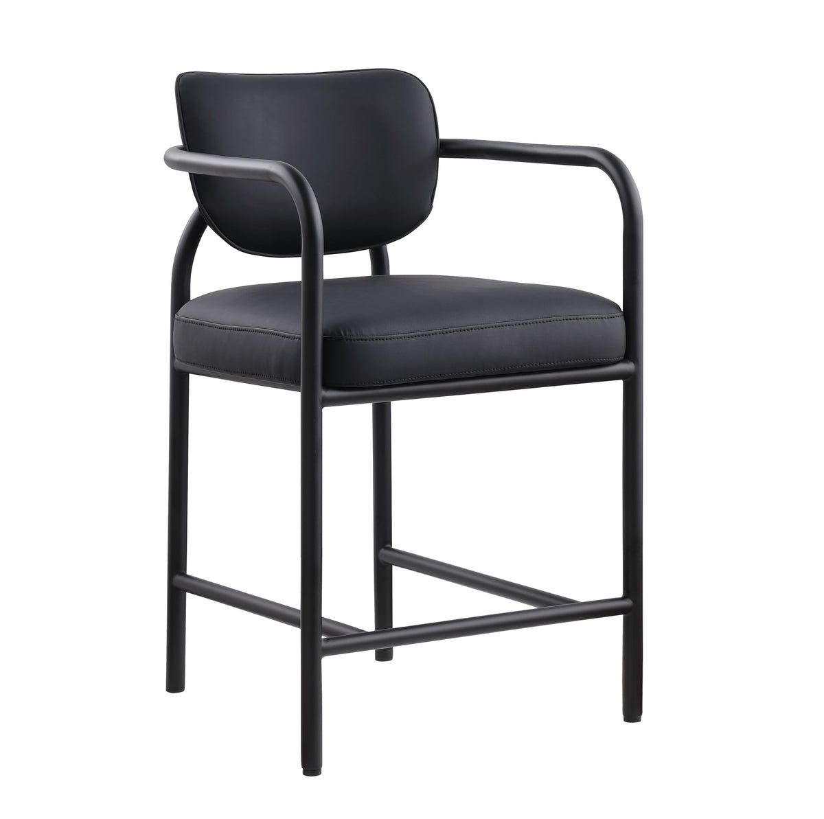 Recency Mid-Century Modern Counter Height Stool in Ink