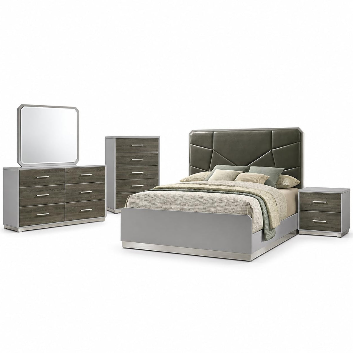Naples Stone Gray Bedroom Set — Queen & King — product view 7