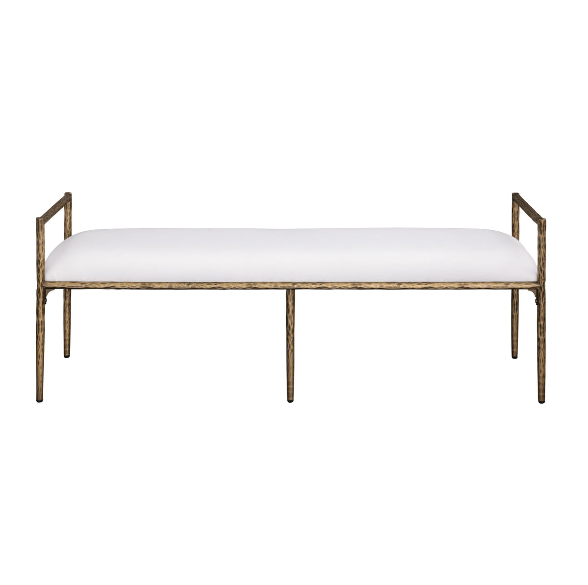 Rocento Modern Industrial Accent Upholstered Entryway Bench - detail view