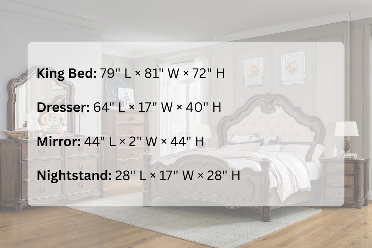 Nicole Rich Walnut Bedroom Set β Queen & King β product view 6