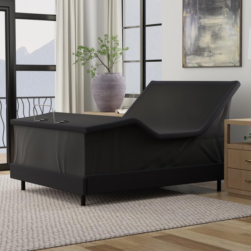 Lift Adjustable Bed Base with 10" Height Adjustment, Tilt & Massage – image 1