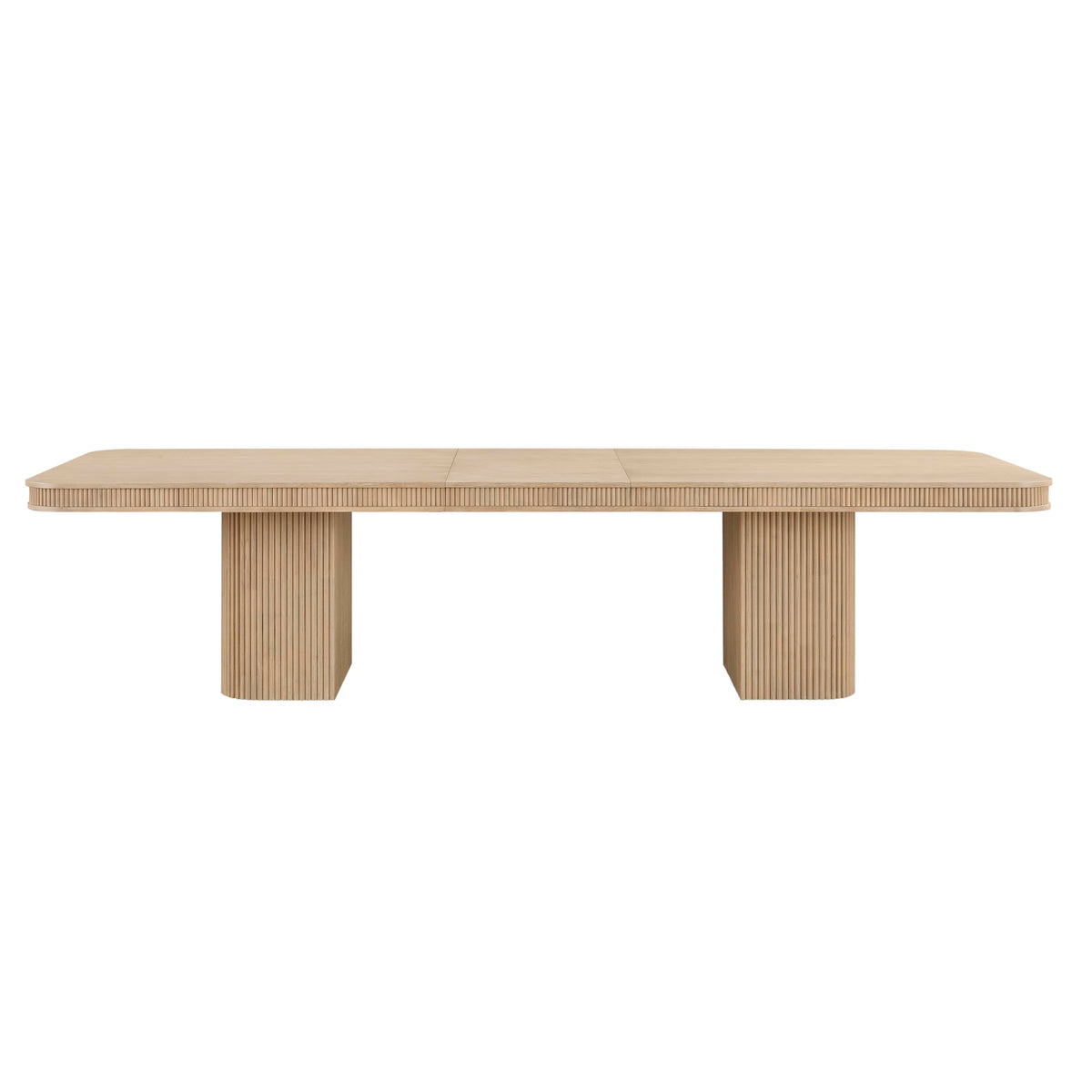 Dinsmore 160" Mid Century Modern Fluted Rectangle Dining Table - back view