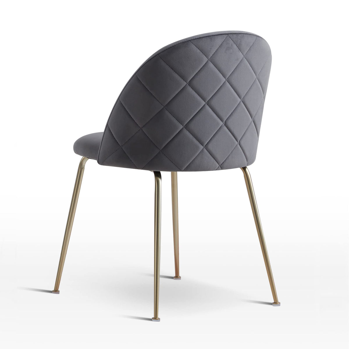 Tanisha Contemporary Dining Chair with Gold Legs - angle view