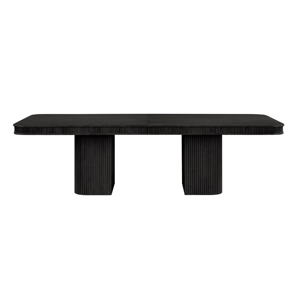 Dinsmore 160" Mid Century Modern Fluted Rectangle Dining Table - close-up