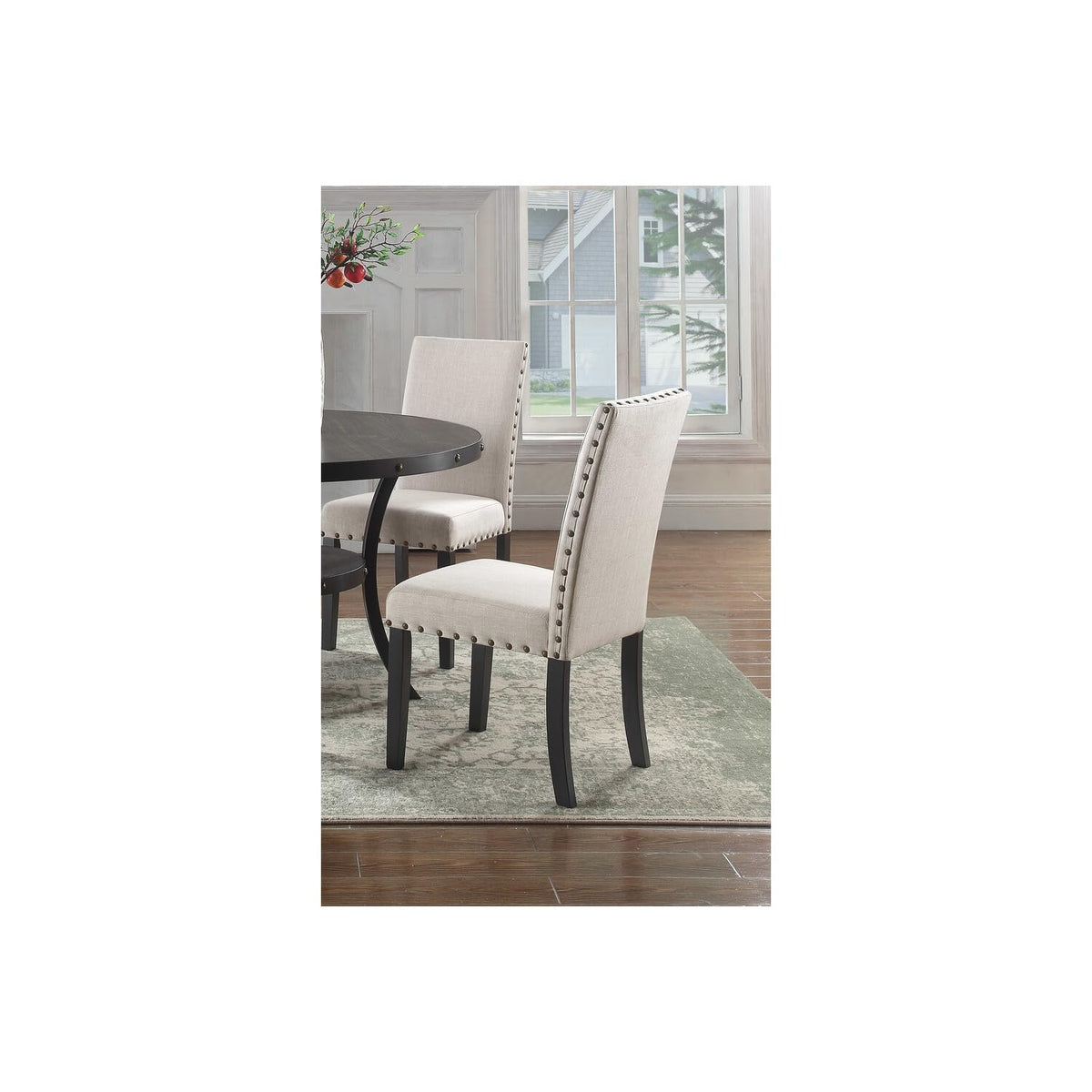 Darlington Round 5 Piece Counter Height Dining Set in Black - detail view