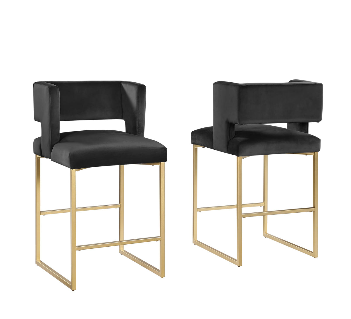 Leonard 36" Velvet Counter Height Stool