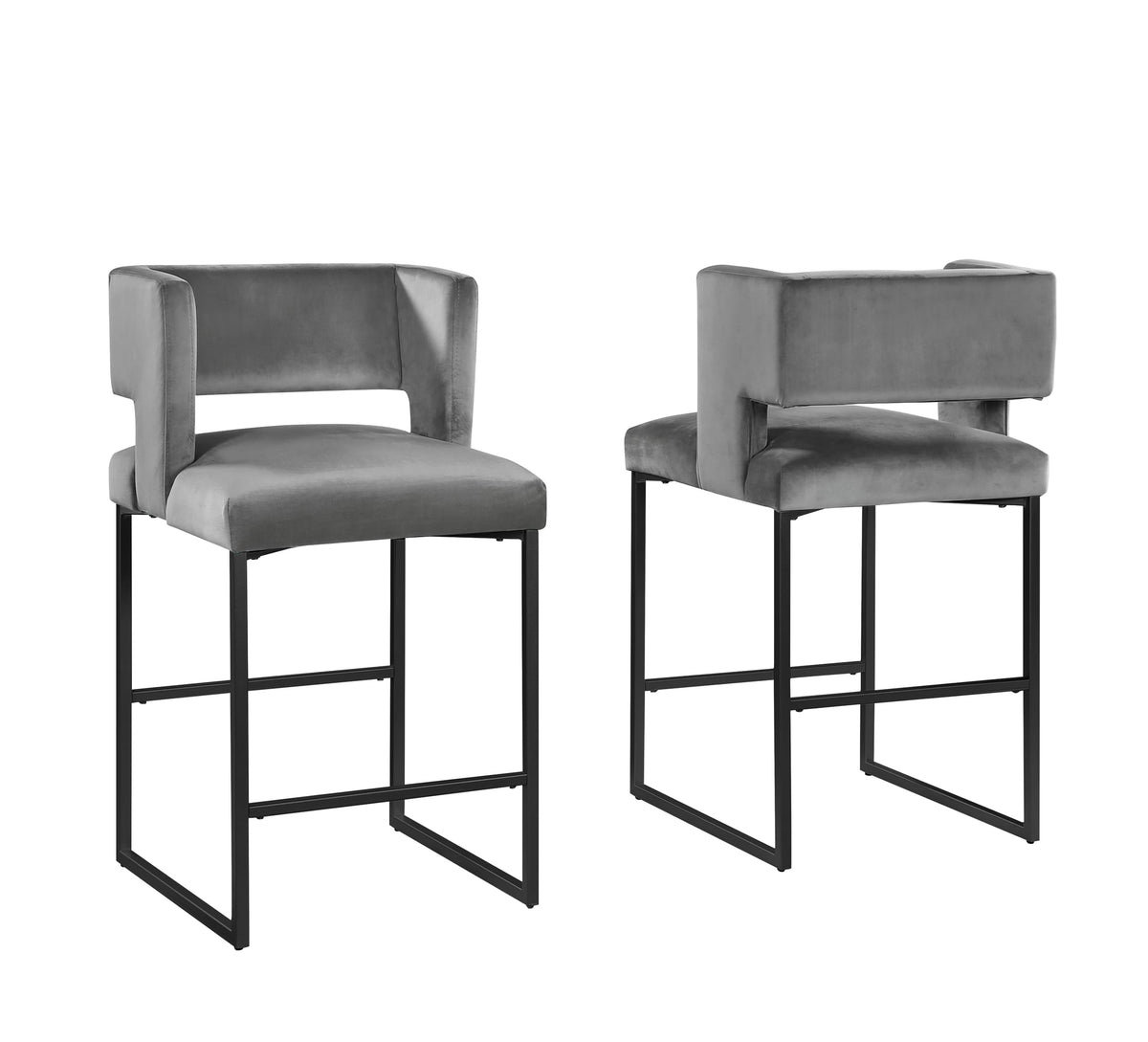Leonard 36" Velvet Counter Height Stool