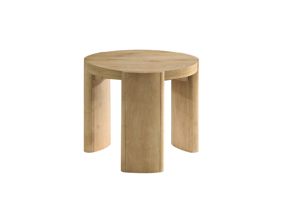 Bristol 21" Mid-Century Round End Table in Kepler Driftwood