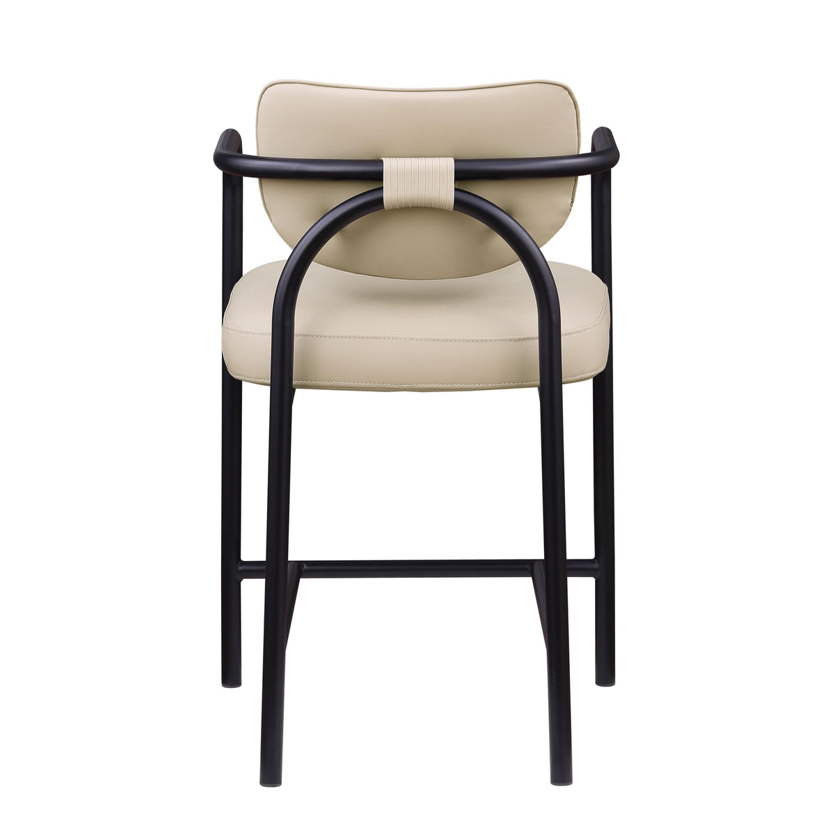 Recency Mid-Century Modern Counter Height Stool in Sand - detail view