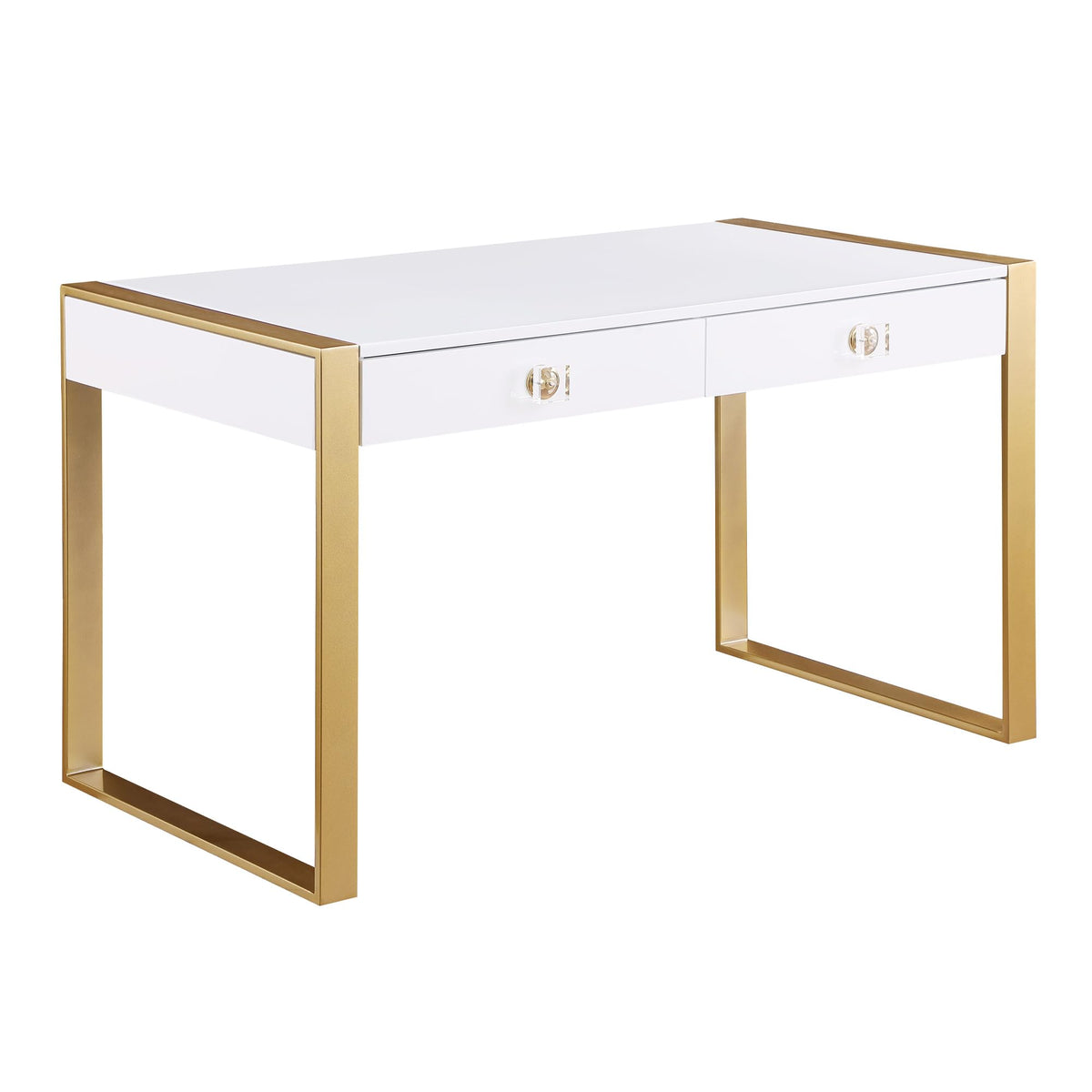 Tillie 2 Drawer Computer Desk in Gold