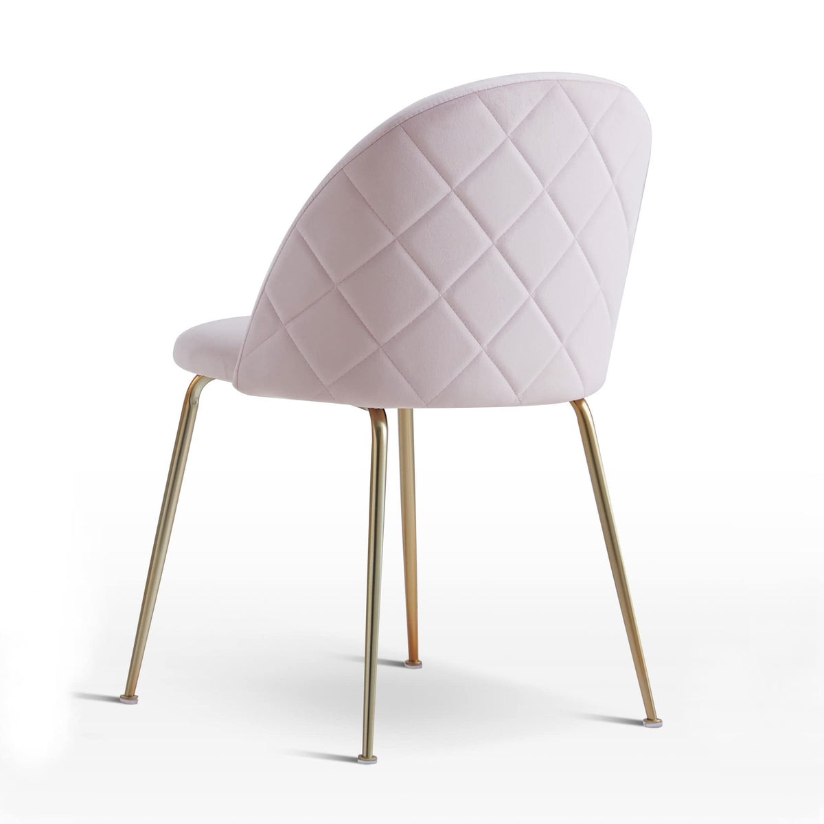 Tanisha Contemporary Dining Chair with Gold Legs - angle view