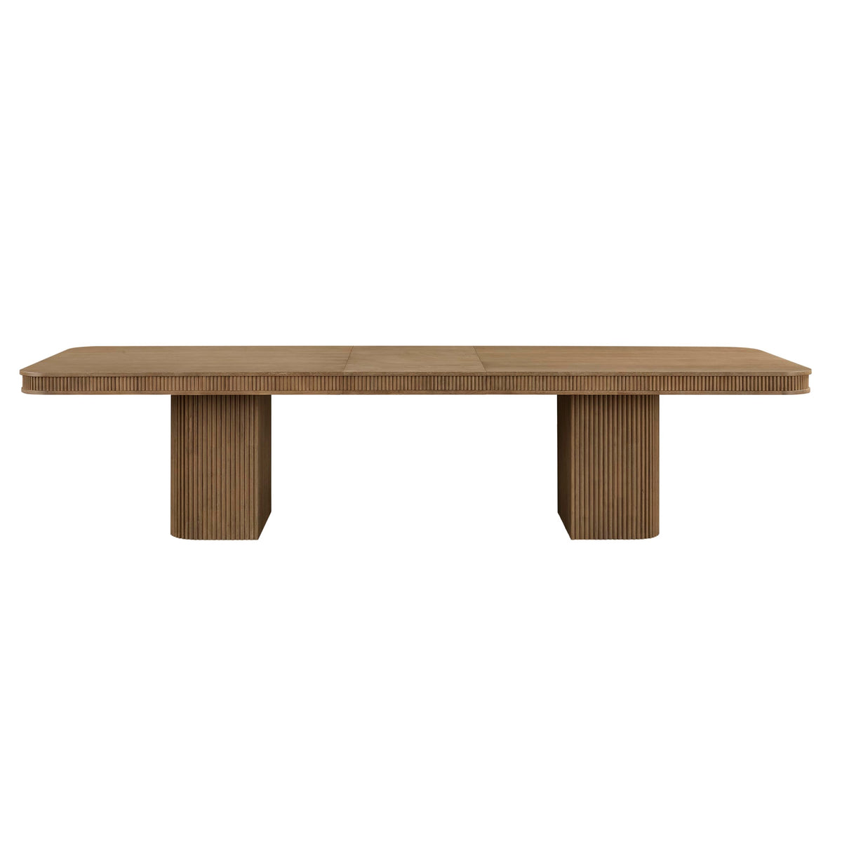 Dinsmore 160" Mid Century Modern Fluted Rectangle Dining Table - back view