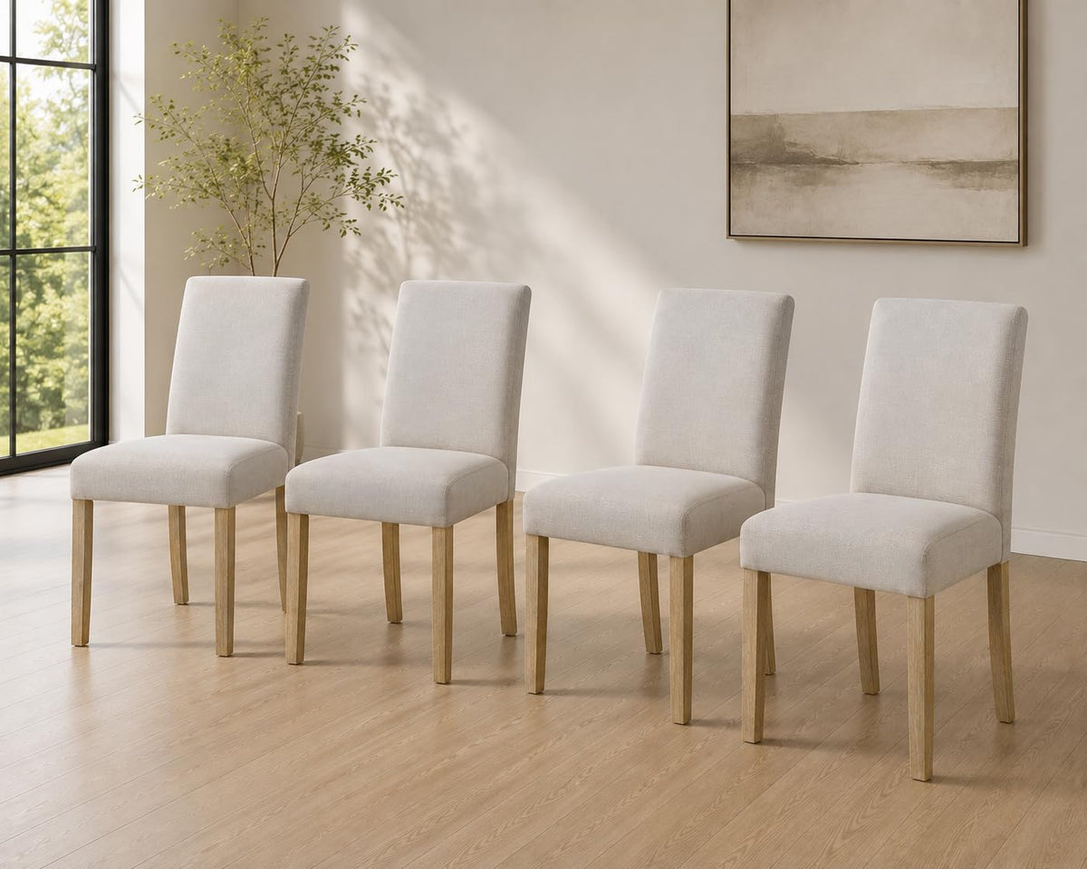 Corondo Mid-Century Fabric Dining Chair - front view