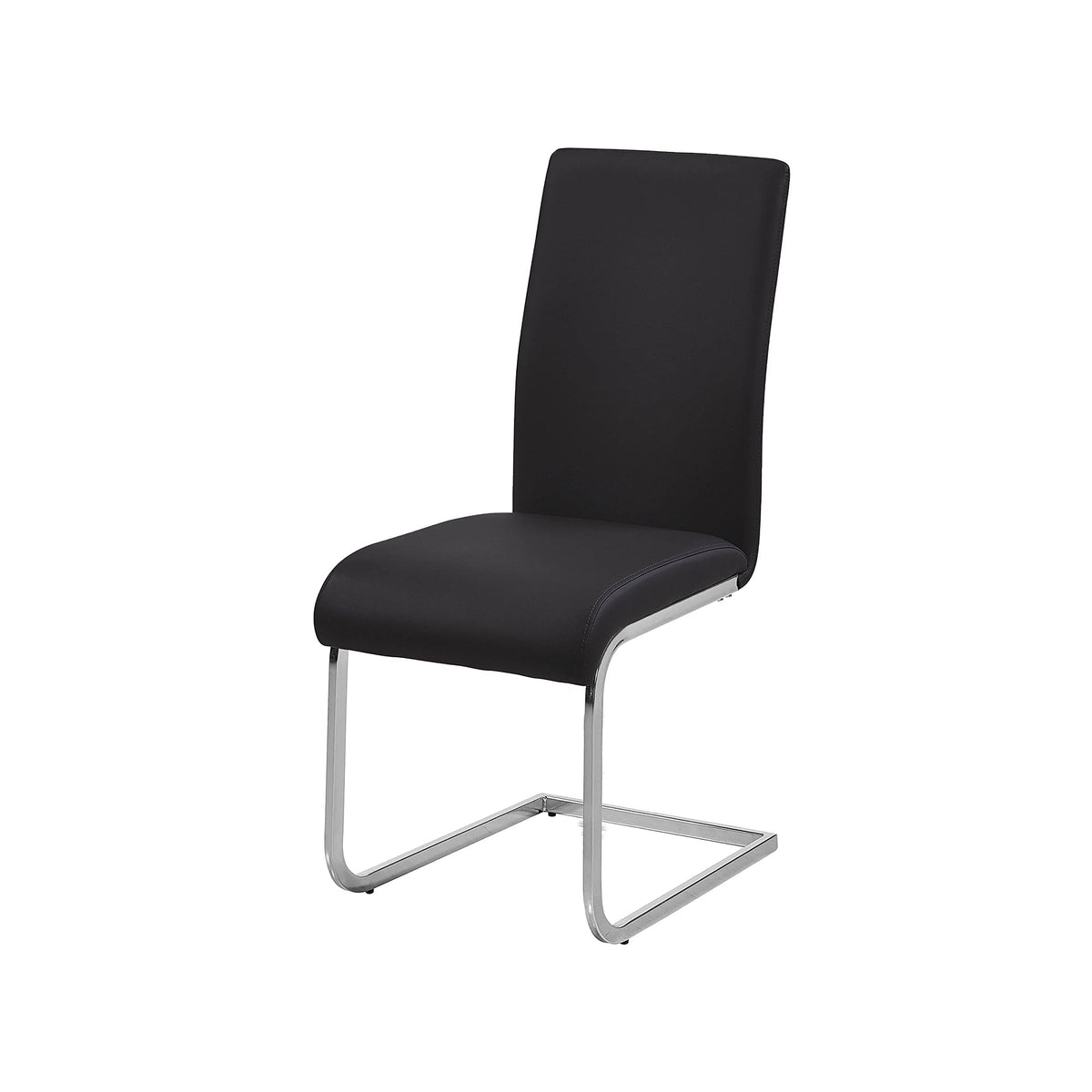Mirage Faux Leather Parson Dining Chairs with Stainless Steel Frame - detail view