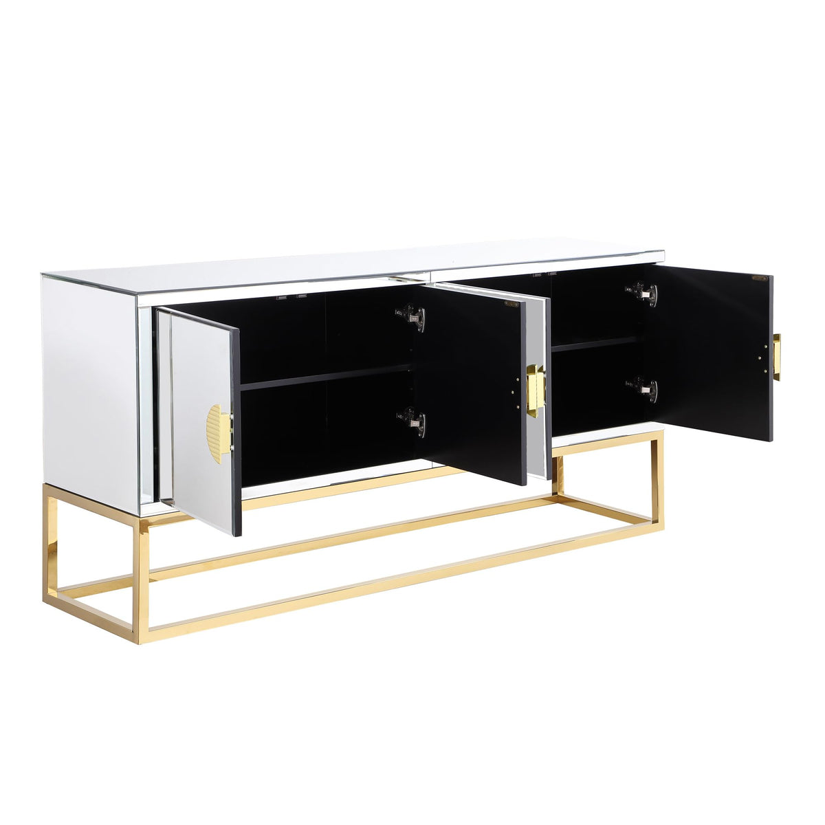 Tessa Mirrored Sideboard with Gold Base